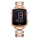 Alexandre Christie AC 9381 LH Cream Rosegold Stainless Steel Free Leather Strap